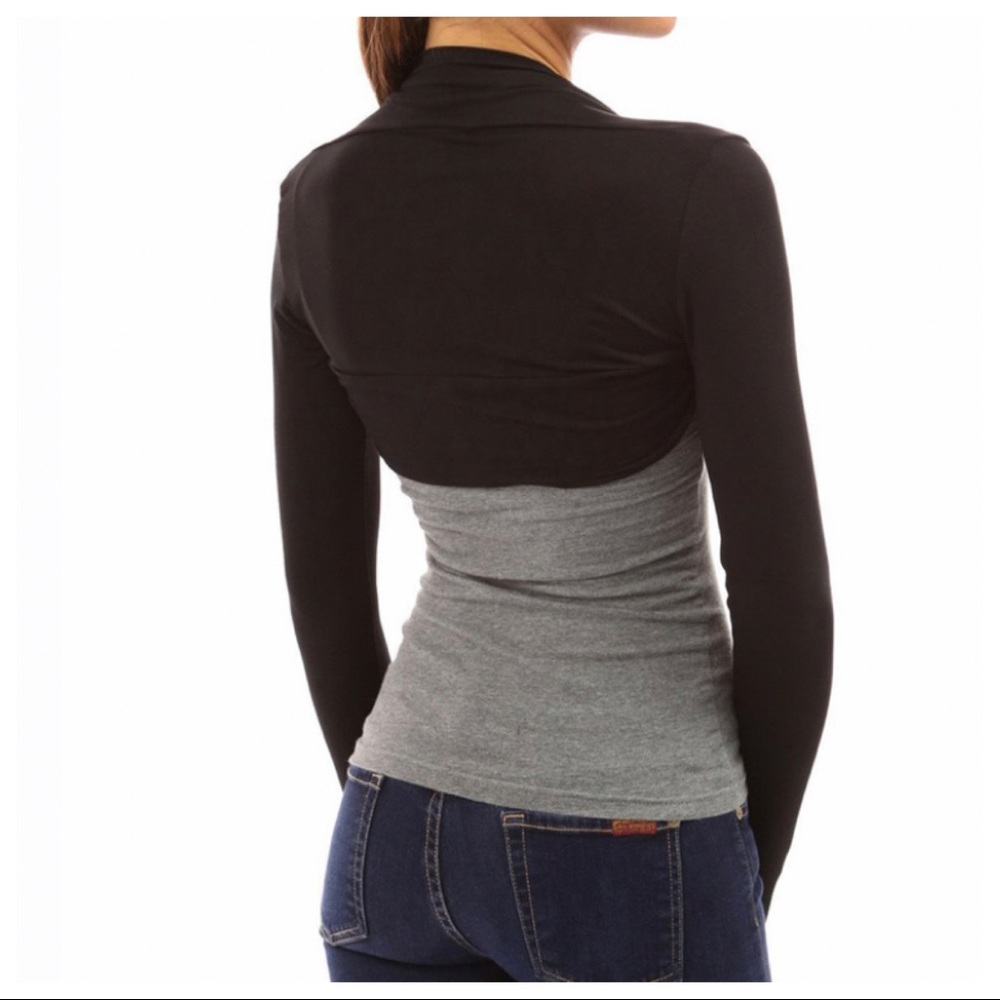 ✨BEST SELLING ✨BLACK MUST HAVE LONG SLEEVES SHRUG - Picture 5 of 7